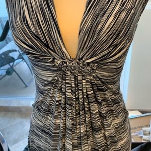 Black and white open back Top